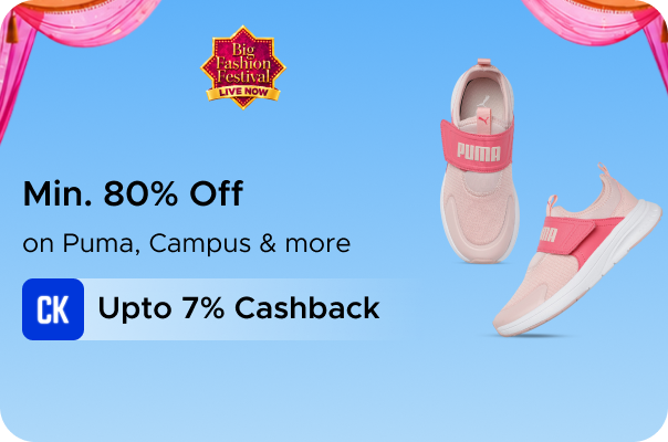 Min 80% Off on Puma, Campus & more + Upto 7% Cashback